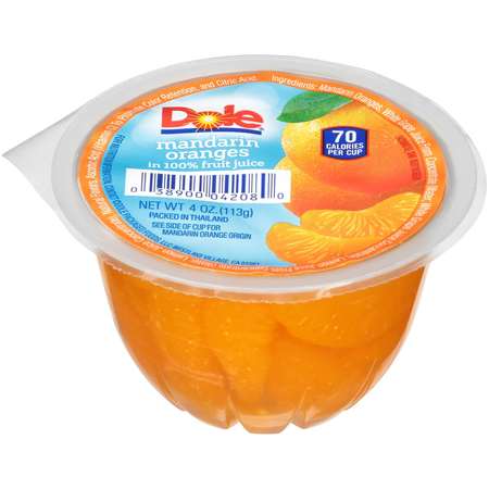 Dole Dole Mandarin In Juice Fruit Bowl 4 oz. Cup, PK36 04208